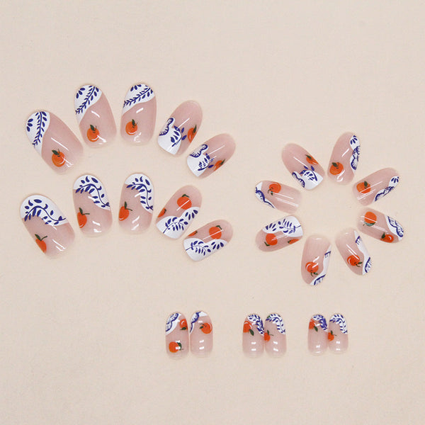 12 Sizes-24 Pcs Press On Nails W1081