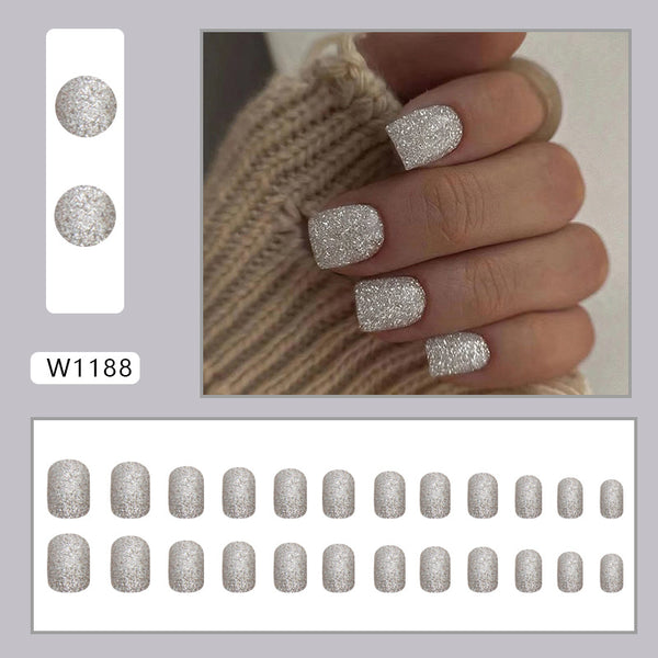 12 Sizes-24 Pcs Press On Nails W1188