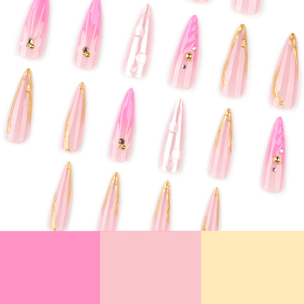 12 Sizes-24 Pcs Press On Nails JP3843