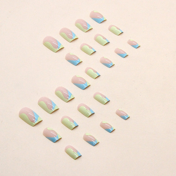 12 Sizes-24 Pcs Press On Nails W419