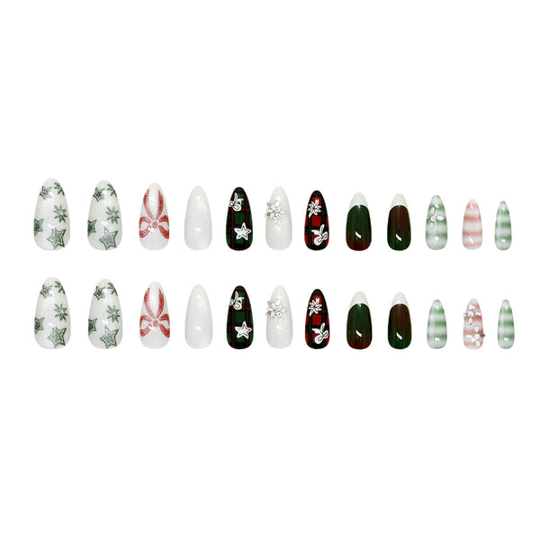 12 Sizes-24 Pcs Press On Nails Z1182