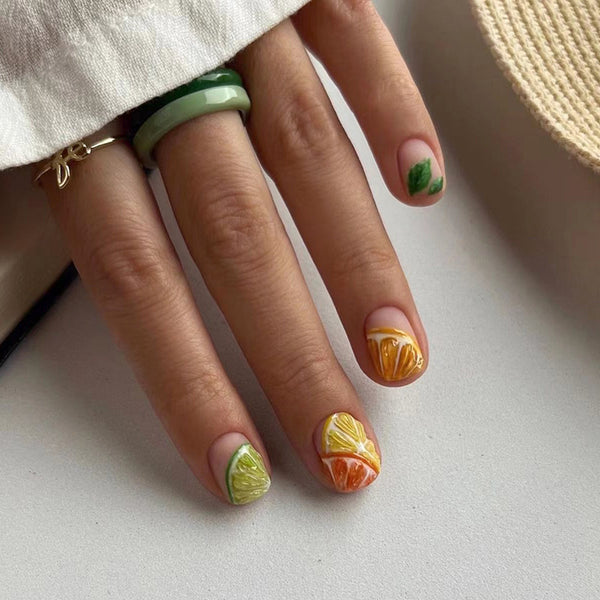 12 Sizes-24 Pcs Press On Nails R820