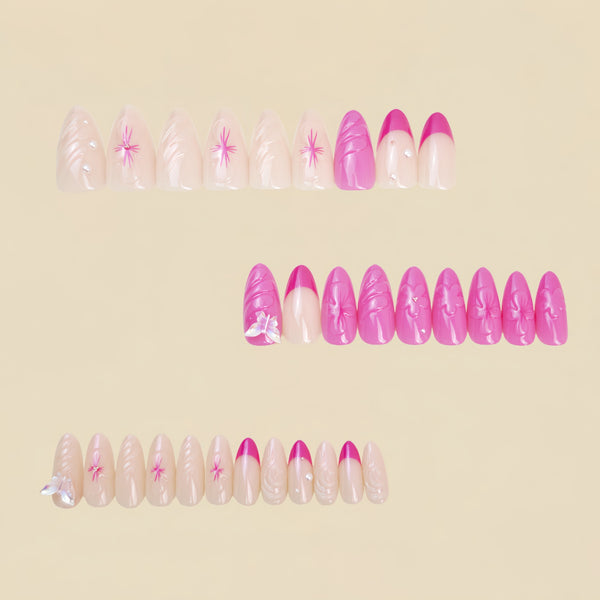12 Sizes-24 Pcs Press On Nails Y1421