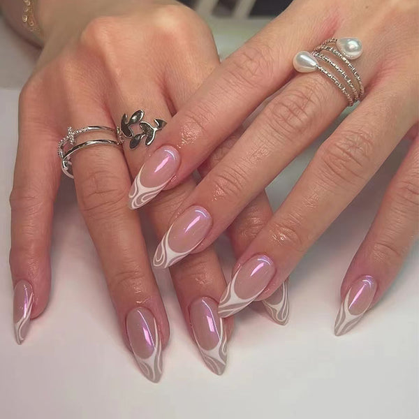 12 Sizes-24 Pcs Press On Nails W1651