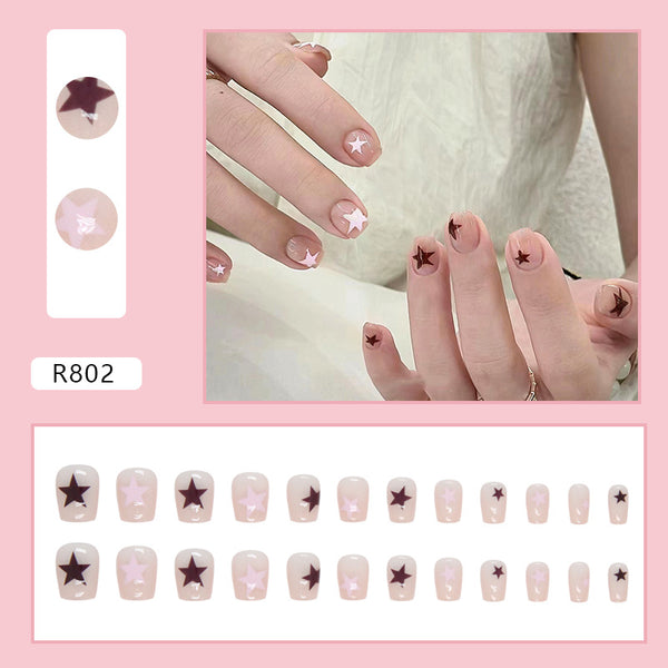 12 Sizes-24 Pcs Press On Nails R802
