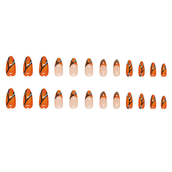 12 Sizes-24 Pcs Press On Nails W664