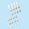 12 Sizes-24 Pcs Press On Nails Y030