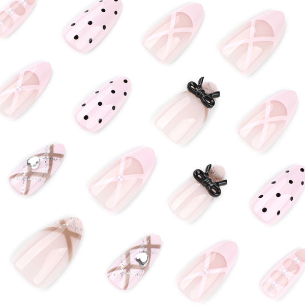12 Sizes-24 Pcs Press On Nails JP4049