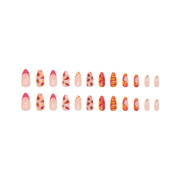 12 Sizes-24 Pcs Press On Nails Y138