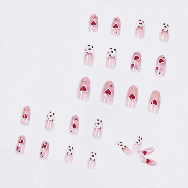 12 Sizes-24 Pcs Press On Nails JP1059
