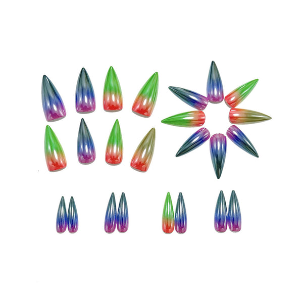12 Sizes-24 Pcs Press On Nails Y1808