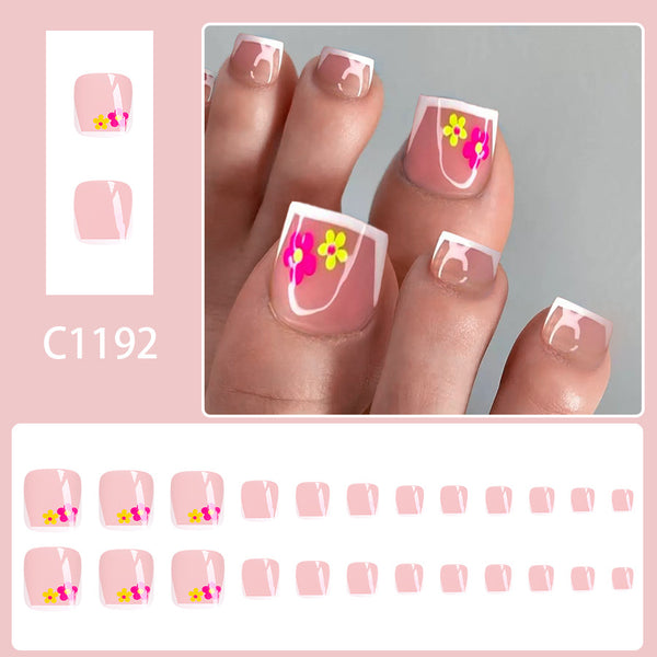12 Sizes-24 Pcs Press On Nails C1192