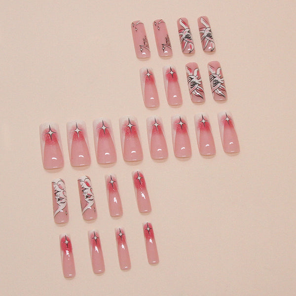 12 Sizes-24 Pcs Press On Nails W1693