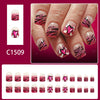 12 Sizes-24 Pcs Press On Nails C1509