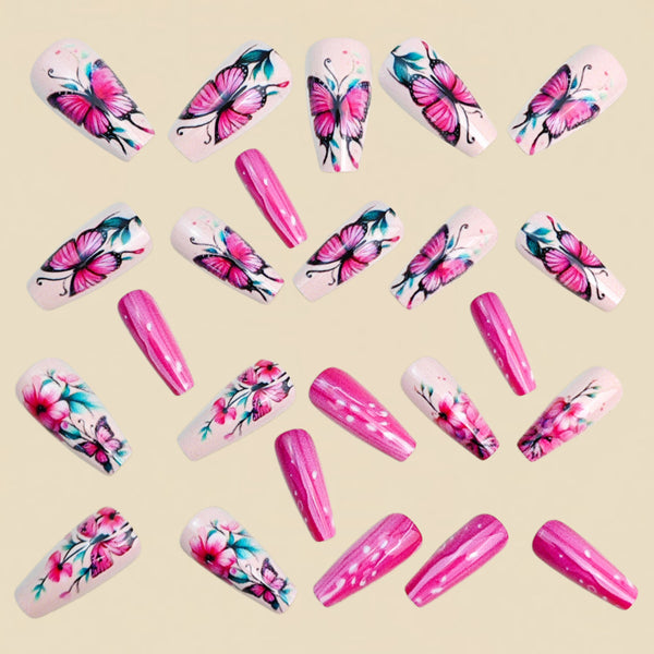 12 Sizes-24 Pcs Press On Nails y2080-24