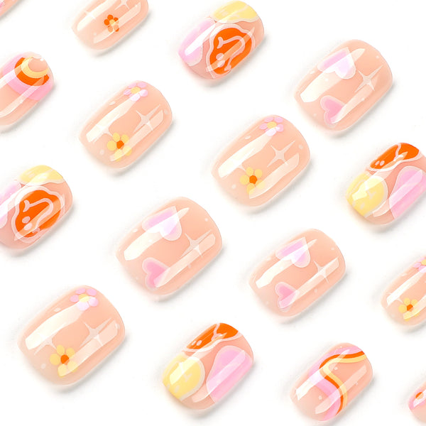 12 Sizes-24 Pcs Press On Nails JP2610