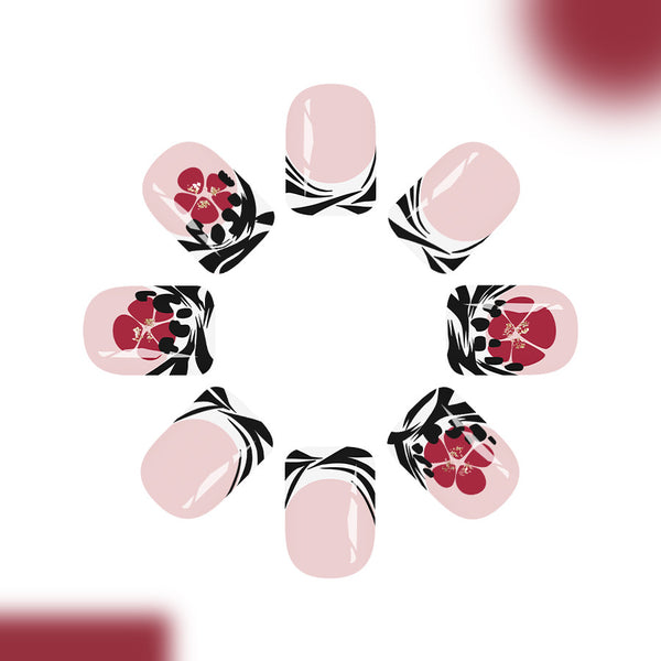 12 Sizes-24 Pcs Press On Nails C1232