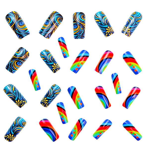 12 Sizes-24 Pcs Press On Nails Y581