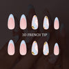 12 Sizes-24 Pcs Press On Nails C1327