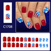12 Sizes-24 Pcs Press On Nails C1708