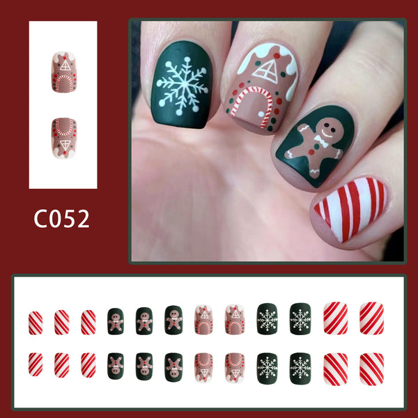 12 Sizes-24 Pcs Press On Nails C052