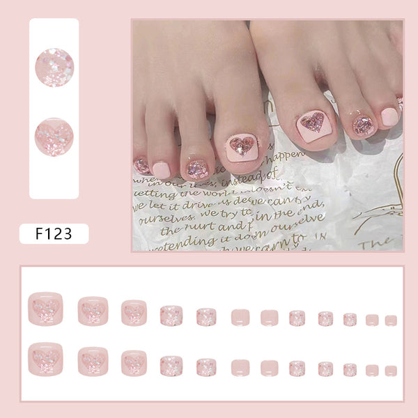 12 Sizes-24 Pcs Press On Nails F123