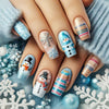 12 Sizes-24 Pcs Press On Nails Y1286