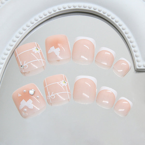 12 Sizes-24 Pcs Press On Nails F173