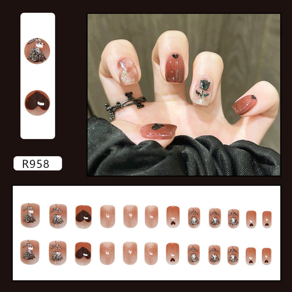 12 Sizes-24 PcsPress On Nails R958