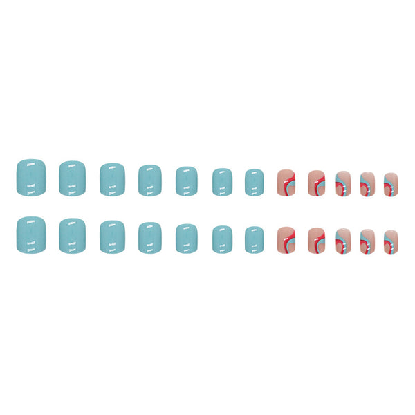12 Sizes-24 Pcs Press On Nails W1080