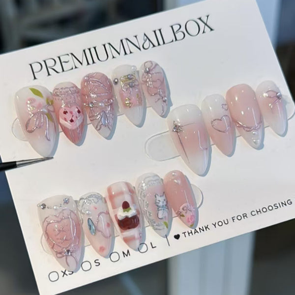 12 Sizes-24 PcsPress On Nails Z1149