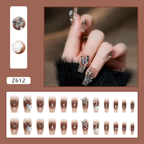 12 Sizes-24 Pcs Press On Nails Z612