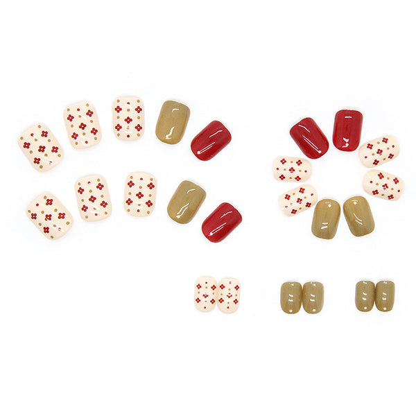 12 Sizes-24 Pcs Press On Nails R540