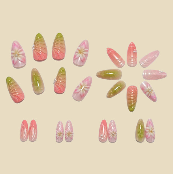 12 Sizes-24 Pcs Press On Nails Y2006