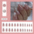 12 Sizes-24 Pcs Press On Nails W1001