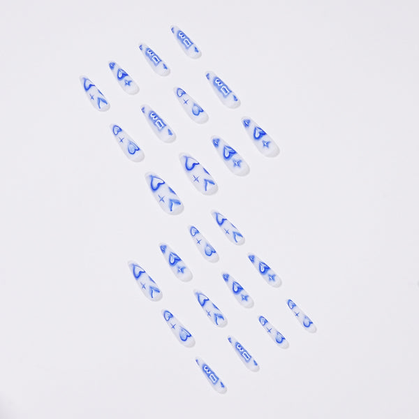 12 Sizes-24 Pcs Press On Nails JP1145