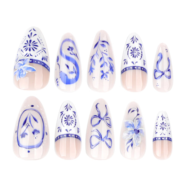 12 Sizes-24 Pcs Press On Nails JP3889