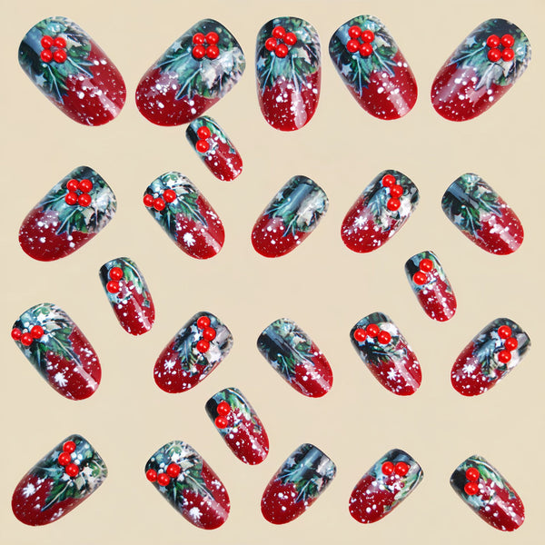 12 Sizes-24 Pcs Press On Nails Y1374