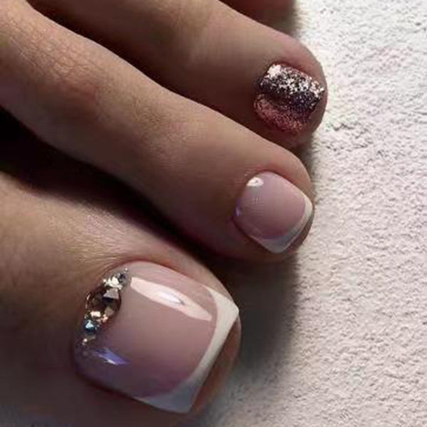 12 Sizes-24 Pcs Press On Nails F076