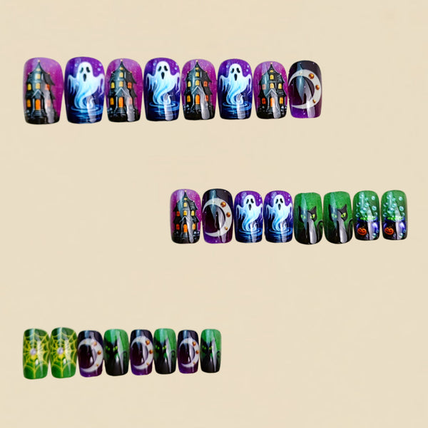 12 Sizes-24 Pcs Press On Nails y2049-24