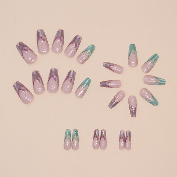 12 Sizes-24 Pcs Press On Nails W1595