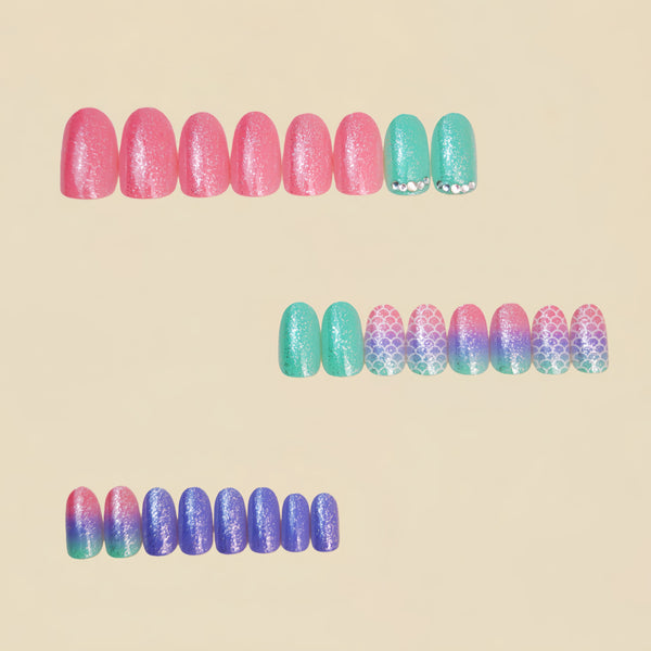 12 Sizes-24 Pcs Press On Nails Y1443