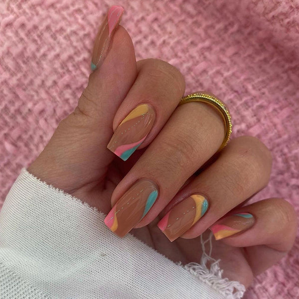 12 Sizes-24 Pcs Press On Nails W626