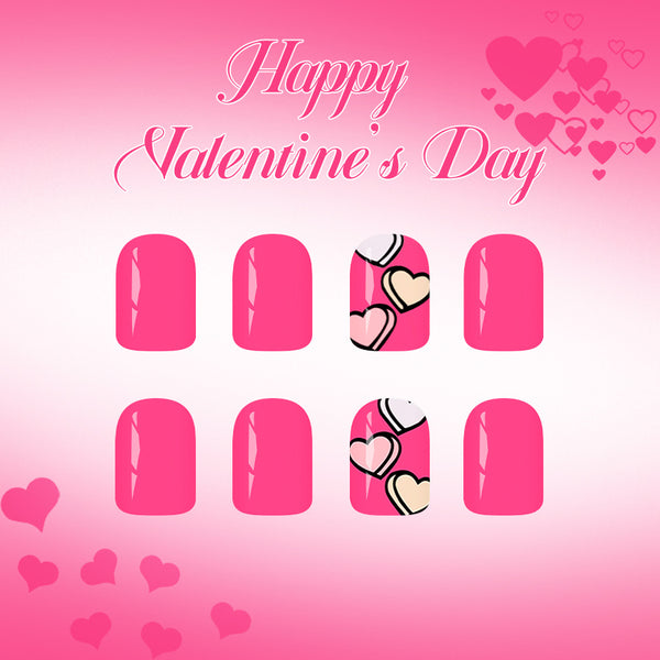 12 Sizes-24 Pcs Press On Nails C1504