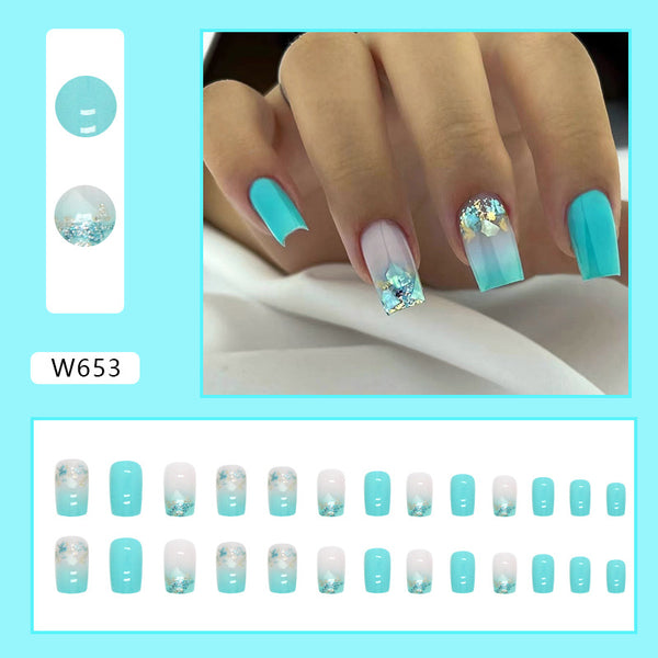 12 Sizes-24 Pcs Press On Nails W645