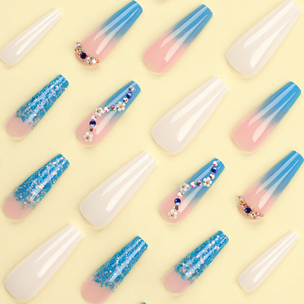 12 Sizes-24 Pcs Press On Nails JP2927