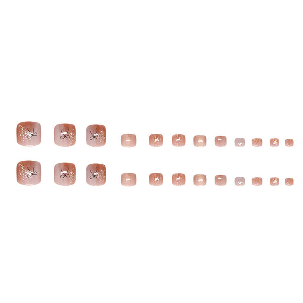 12 Sizes-24 Pcs Press On Nails F190