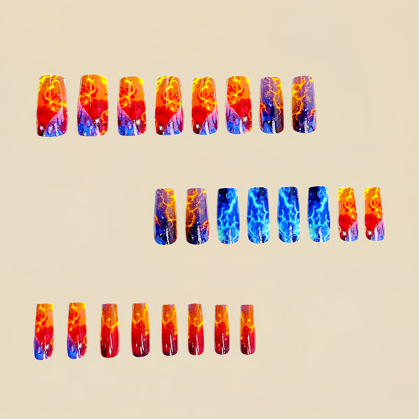 12 Sizes-24 Pcs Press On Nails Y412-1