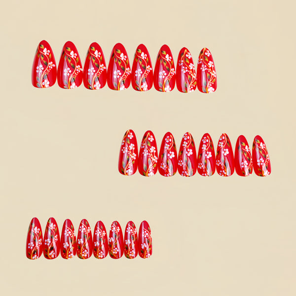 12 Sizes-24 Pcs Press On Nails Y1787
