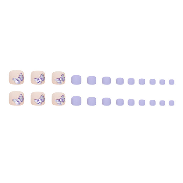 12 Sizes-24 Pcs Press On Nails F127